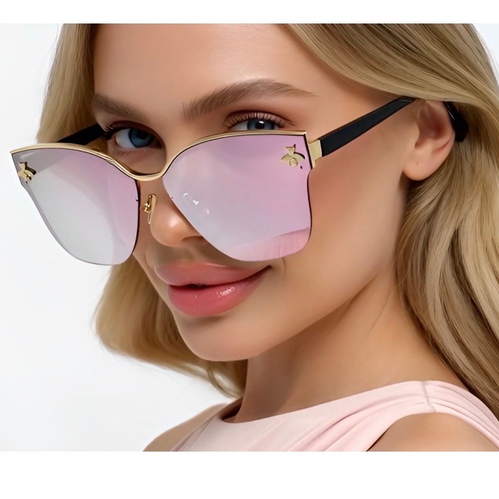 Women Sunglasses Mirror Lens Reflective Oversized Shades Fashion Outdoor Lentes - Picture 6 of 9